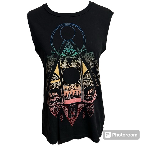 Truly Madly Deeply Skeleton Graphic Muscle Tee Urban Outfitters - Picture 1 of 11